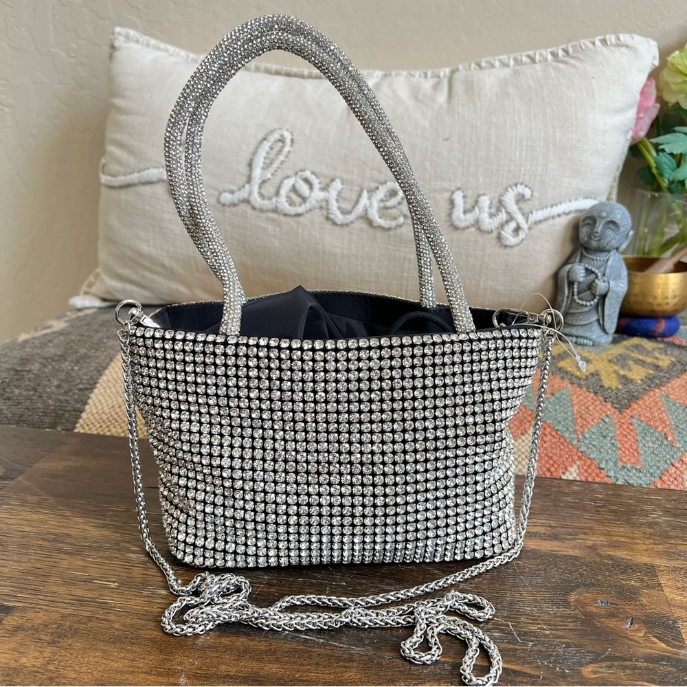 Anna & Elle Rhinestone Embellished Mini Detachable Crossbody Bag